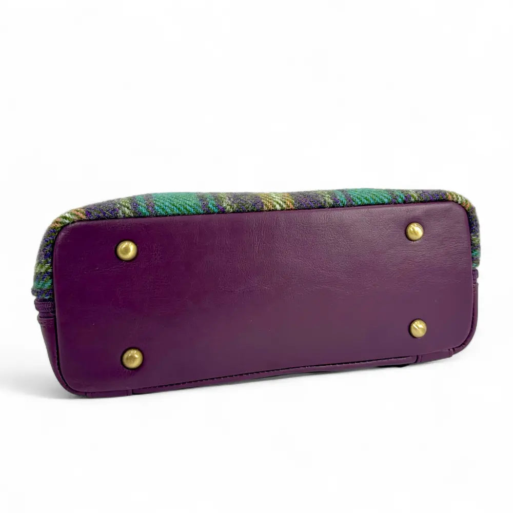 Harris Tweed backpack — stylish Scottish gift in a range of Harris Tweed colours — flat lay