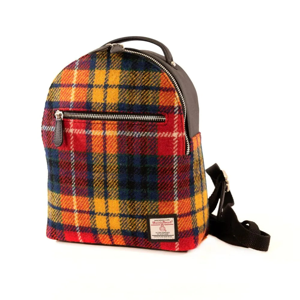 Harris Tweed Baby backpack — roomy Scottish gift in a range of Harris Tweed colours — product detail