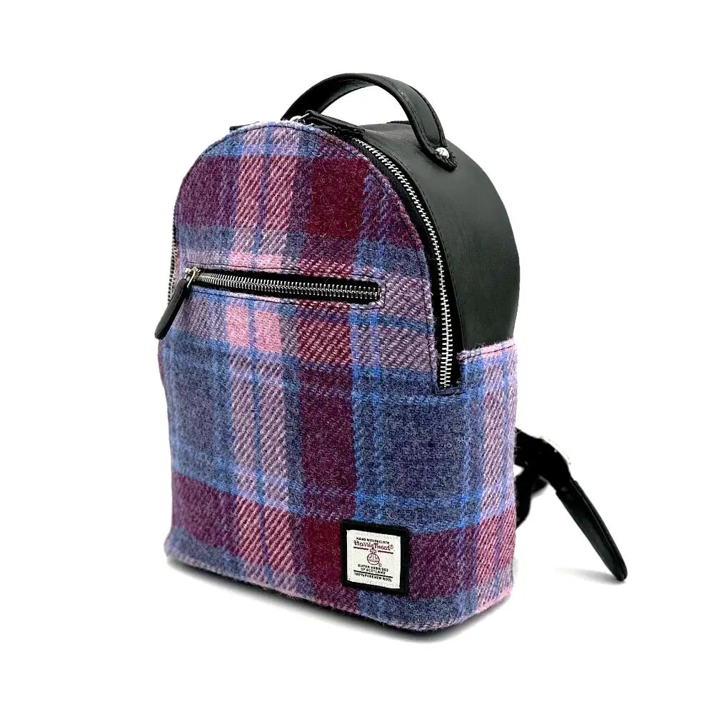 Harris Tweed Baby backpack — roomy Scottish gift in a range of Harris Tweed colours — colour swatch view