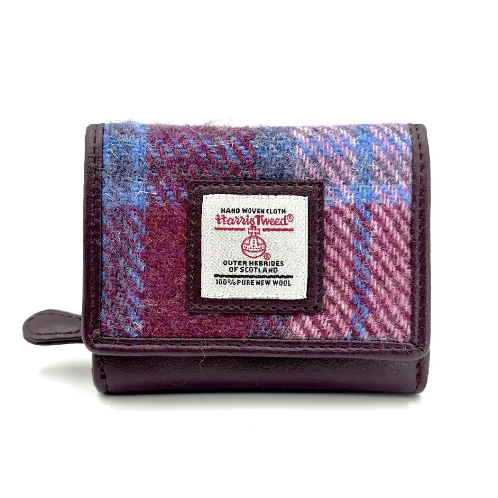 Harris Tweed trifold purse — practical Scottish gift for her — lifestyle shot