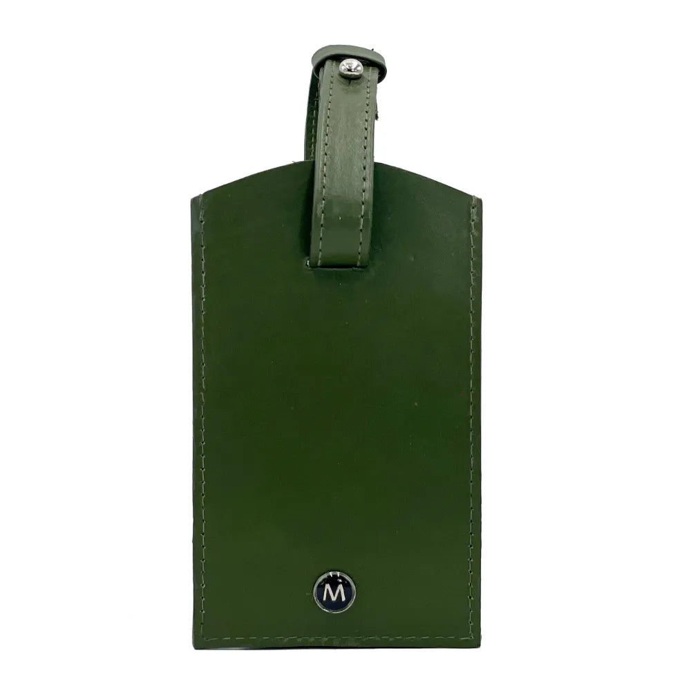 Italian leather luggage tag from Maccessori — quality travel gift — colour swatch view