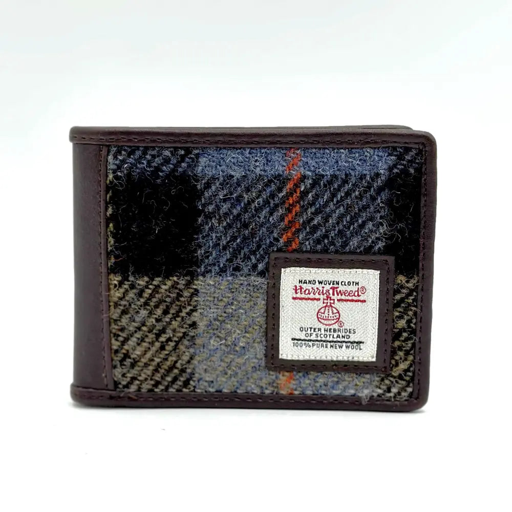 BIFOLD COIN WALLET - Blue/Brown Check image