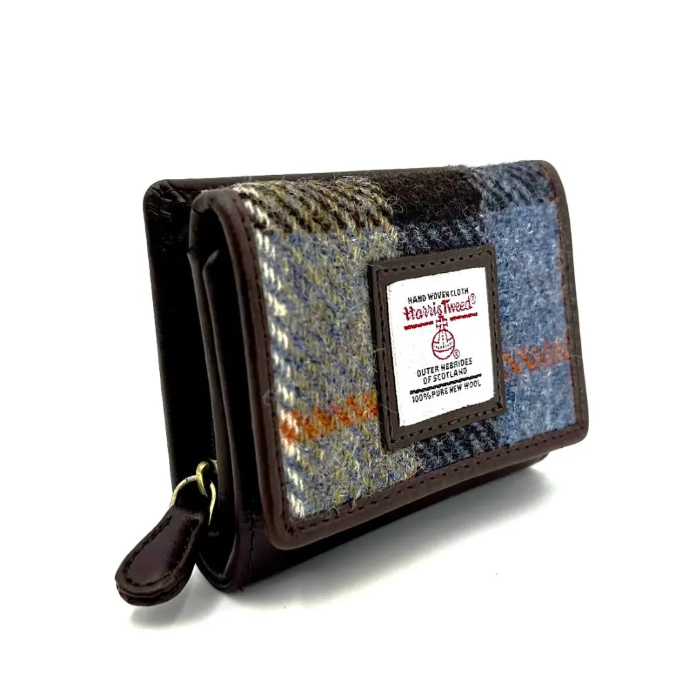 Harris Tweed trifold purse — practical Scottish gift for her — alternate angle
