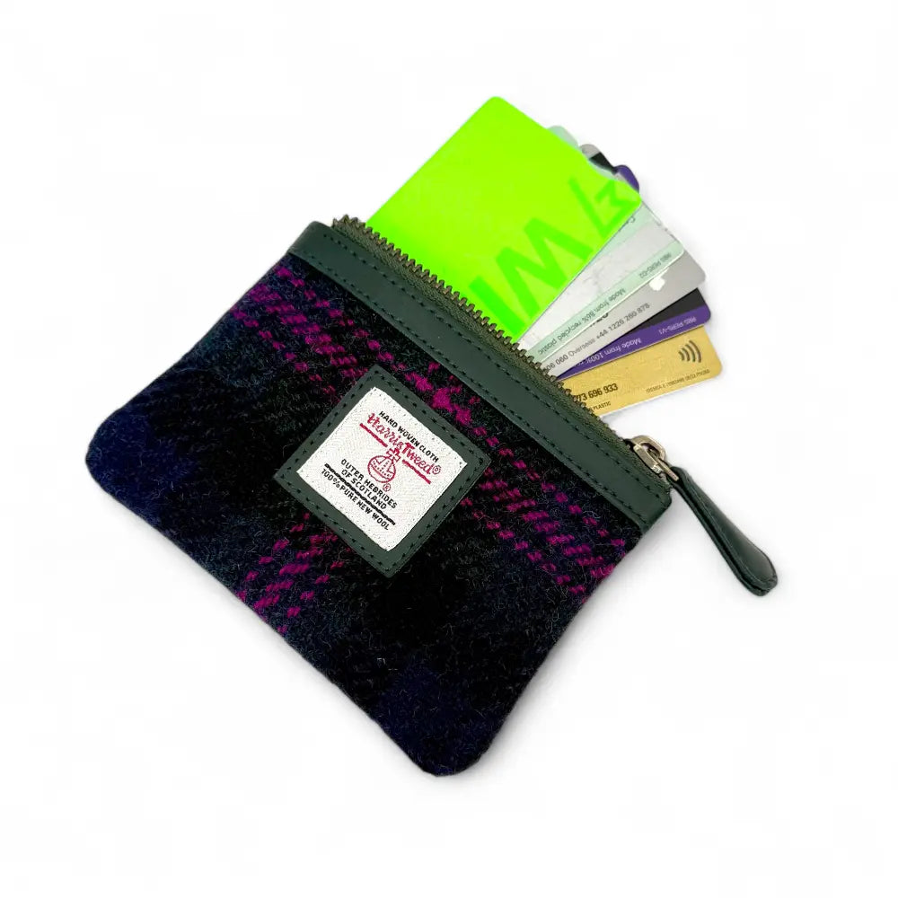 Harris Tweed coin purse — small Scottish gift in a range of Harris Tweed colours — colour close-up