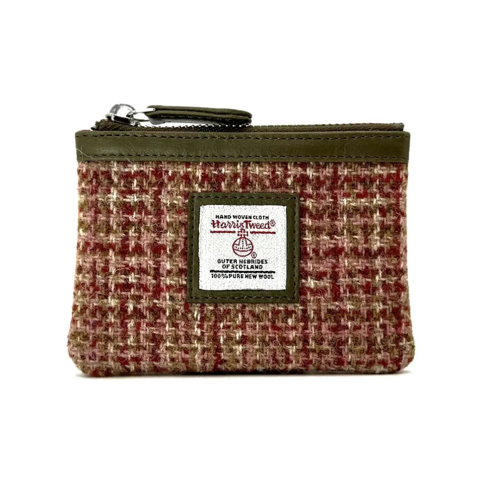 Harris Tweed coin purse — small Scottish gift in a range of Harris Tweed colours — detail lifestyle