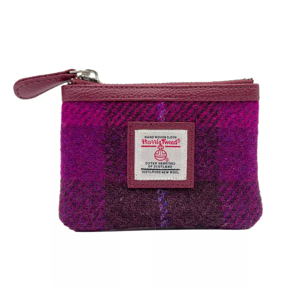 Harris Tweed coin purse — small Scottish gift in a range of Harris Tweed colours — colour lifestyle