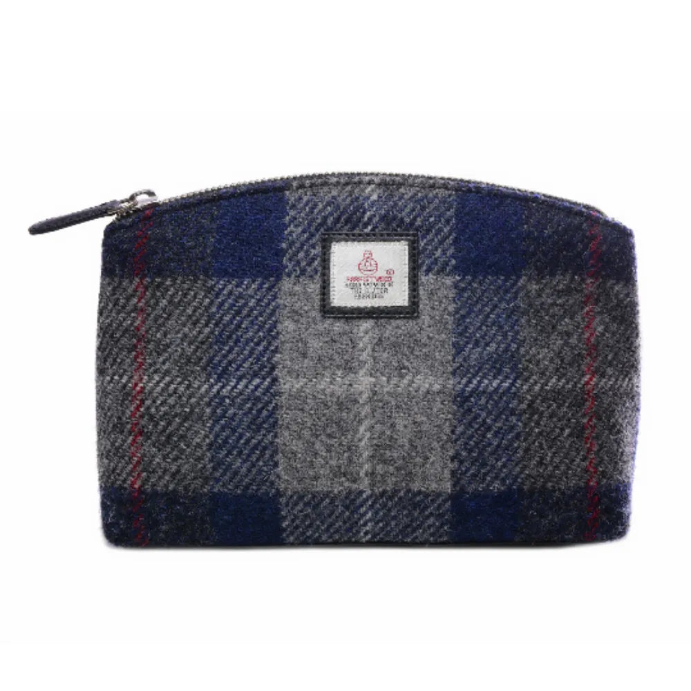 Harris Tweed cosmetic bag — practical Scottish gift in a range of Harris Tweed colours — alternate angle
