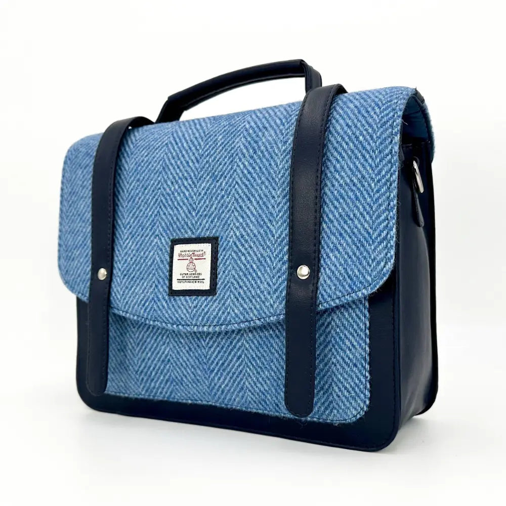 Harris Tweed ladies messenger bag — roomy Scottish gift in a range of Harris Tweed colours — lifestyle shot