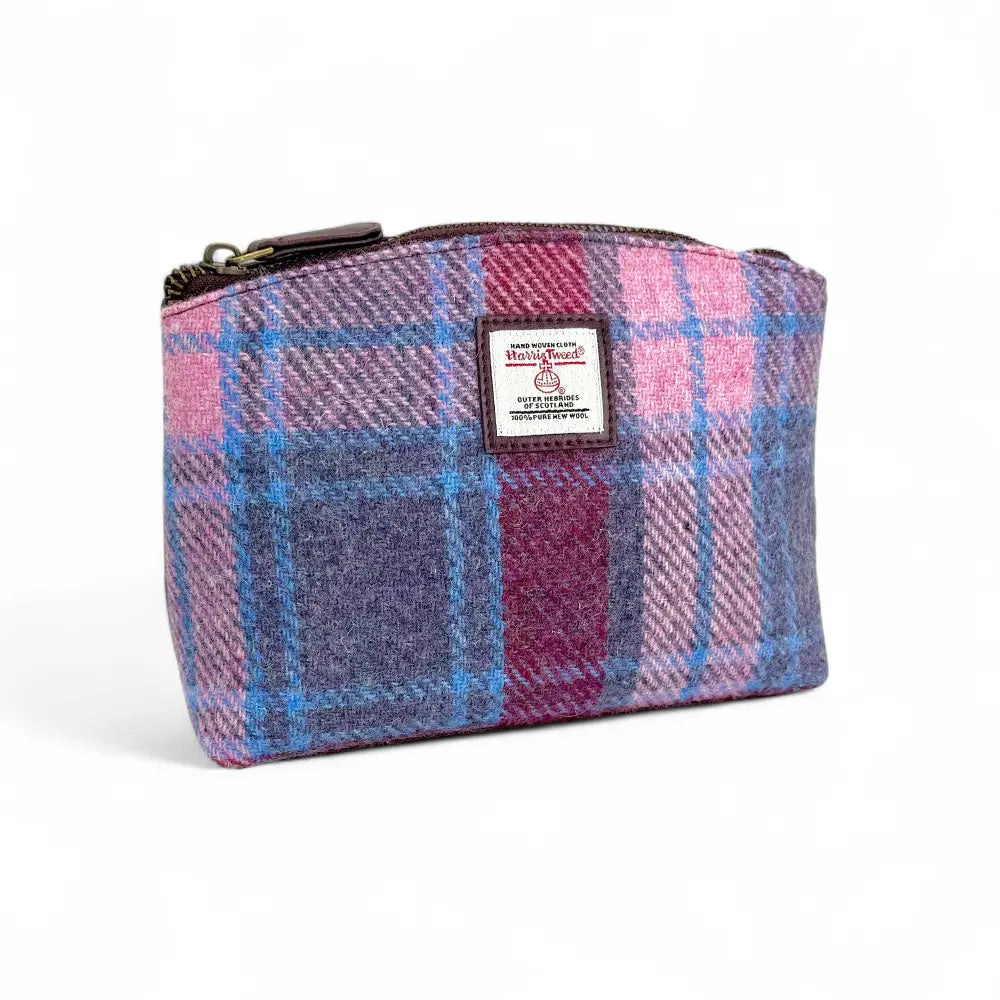 Harris Tweed cosmetic bag — practical Scottish gift in a range of Harris Tweed colours — product detail