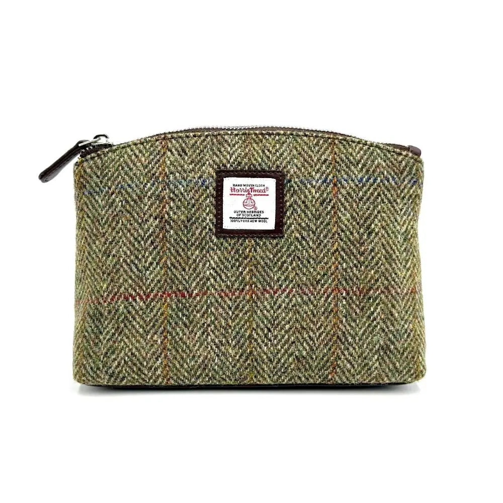 Harris Tweed cosmetic bag — practical Scottish gift in a range of Harris Tweed colours — colour swatch view