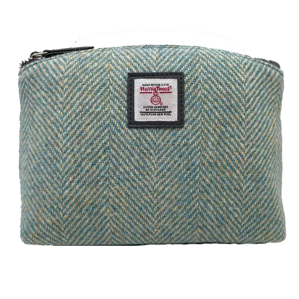 Harris Tweed cosmetic bag — practical Scottish gift in a range of Harris Tweed colours — product view