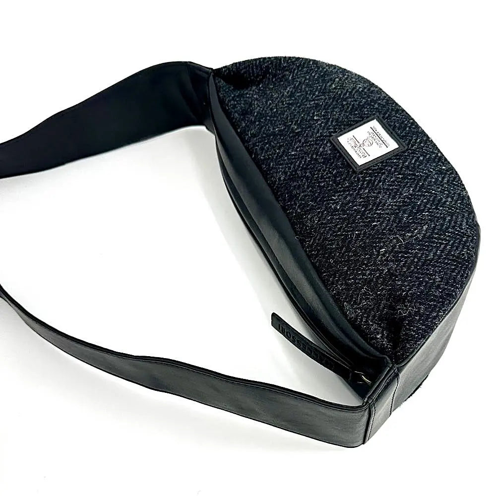 Harris Tweed sling bag — versatile Scottish gift in a range of Harris Tweed colours — colour close-up