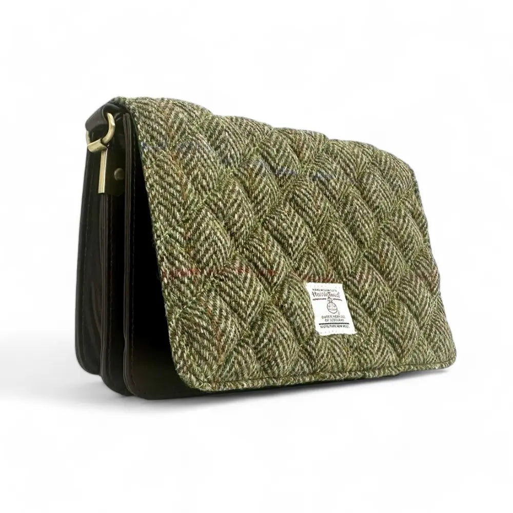 Harris Tweed quilt shoulder bag — textured Scottish gift in a range of Harris Tweed colours — product detail