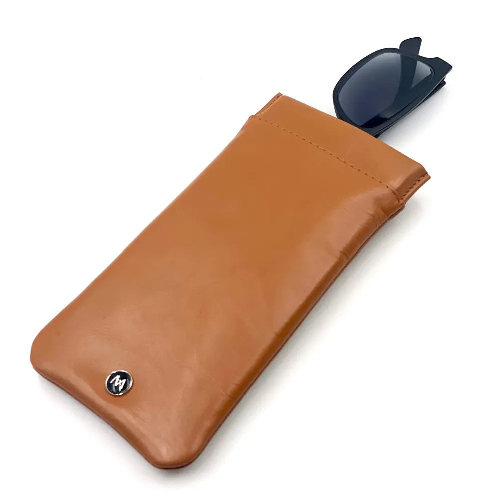 Italian leather glasses sleeve from Maccessori — stylish gift — lifestyle photo