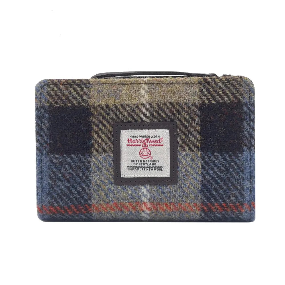 Harris Tweed zip purse — stylish Scottish gift in a range of Harris Tweed colours — styled shot