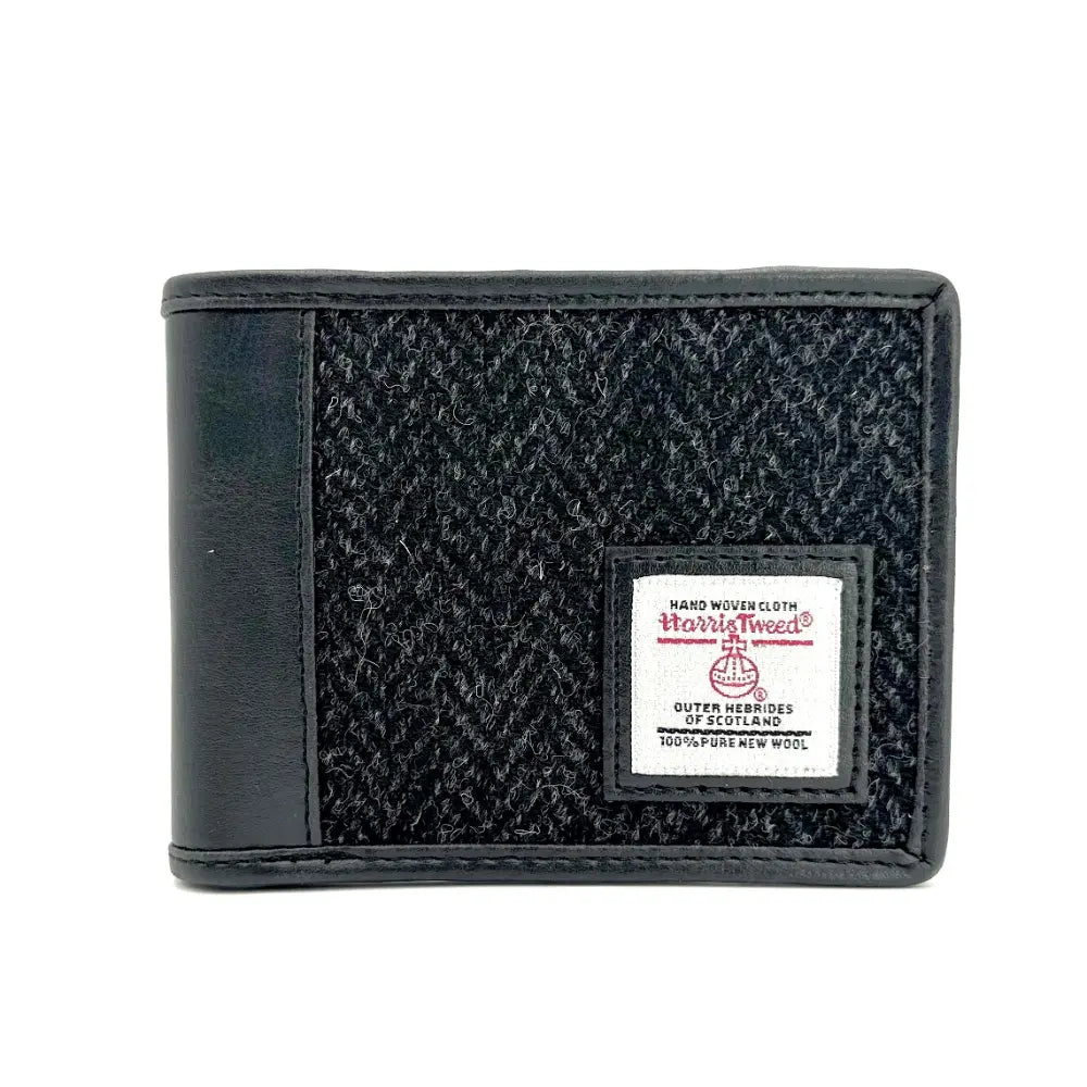 Harris Tweed bifold wallet — stylish Scottish gift for men in a range of Harris Tweed colours — styled shot