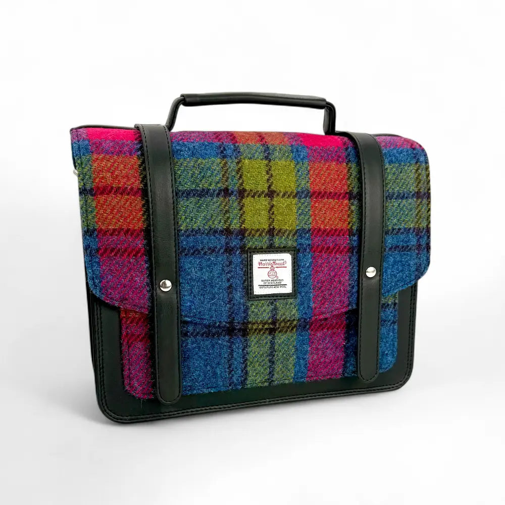 Harris Tweed ladies messenger bag — roomy Scottish gift in a range of Harris Tweed colours — product detail