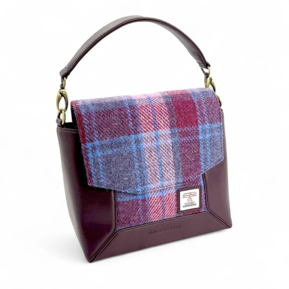 Harris Tweed Highland messenger bag — classic Scottish gift in a range of Harris Tweed colours — angle view