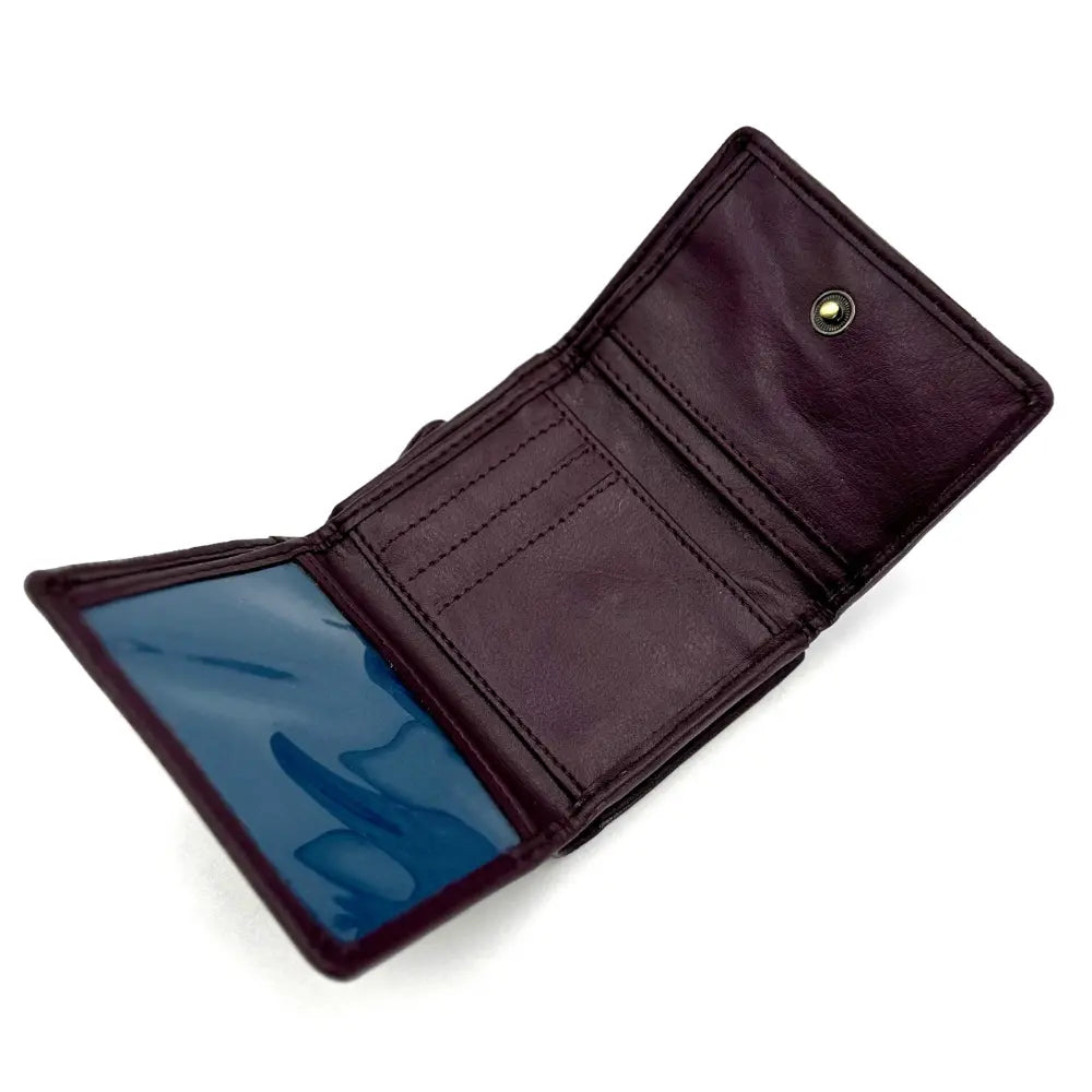 Harris Tweed trifold purse — practical Scottish gift for her — styled product shot