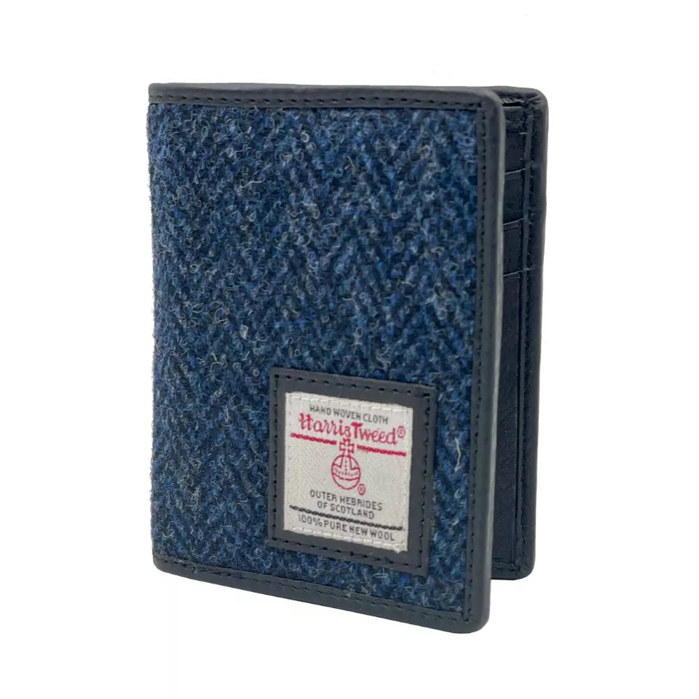 Harris Tweed card holder — compact Scottish gift in a range of Harris Tweed colours — flat lay