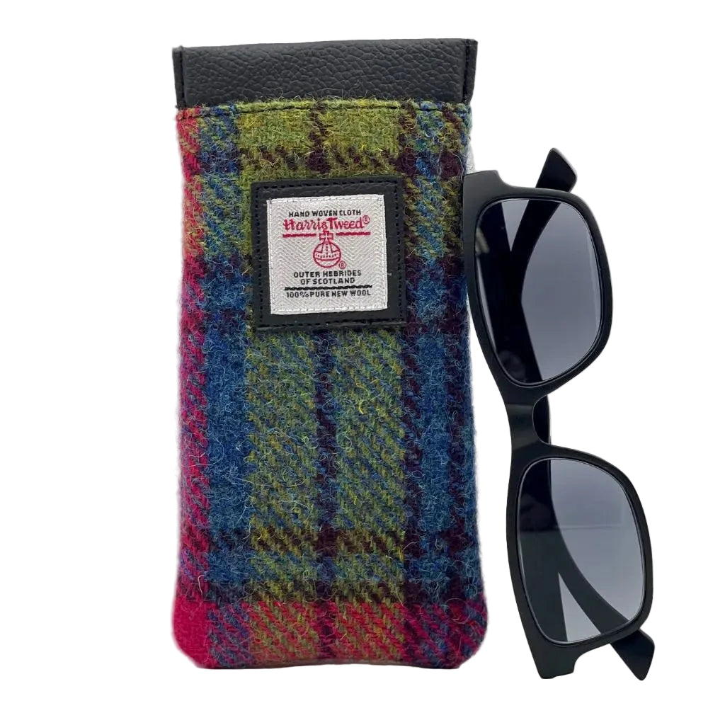 Harris Tweed glasses case — practical Scottish gift in a range of Harris Tweed colours — styled product shot