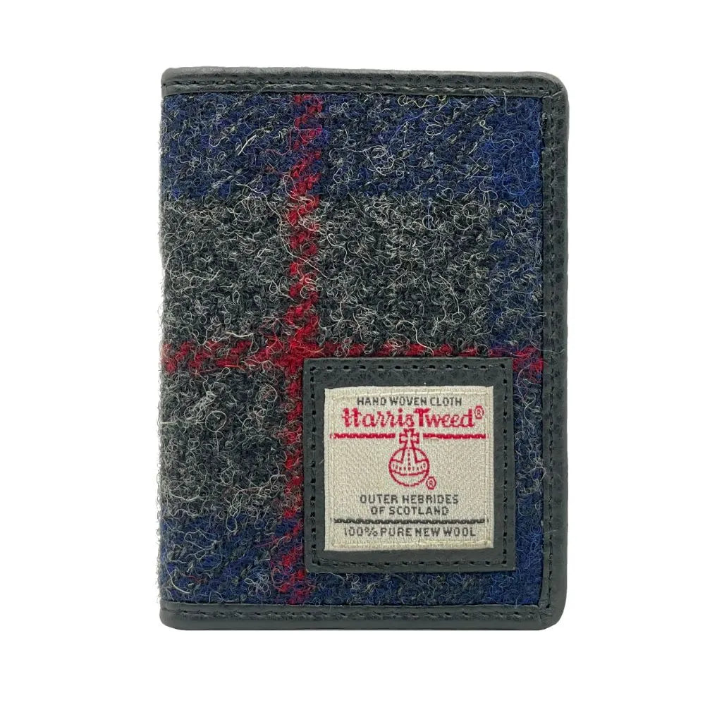 Harris Tweed card holder — compact Scottish gift in a range of Harris Tweed colours — in use