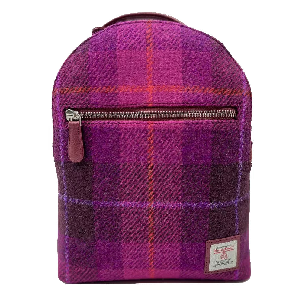 Harris Tweed Baby backpack — roomy Scottish gift in a range of Harris Tweed colours — product view