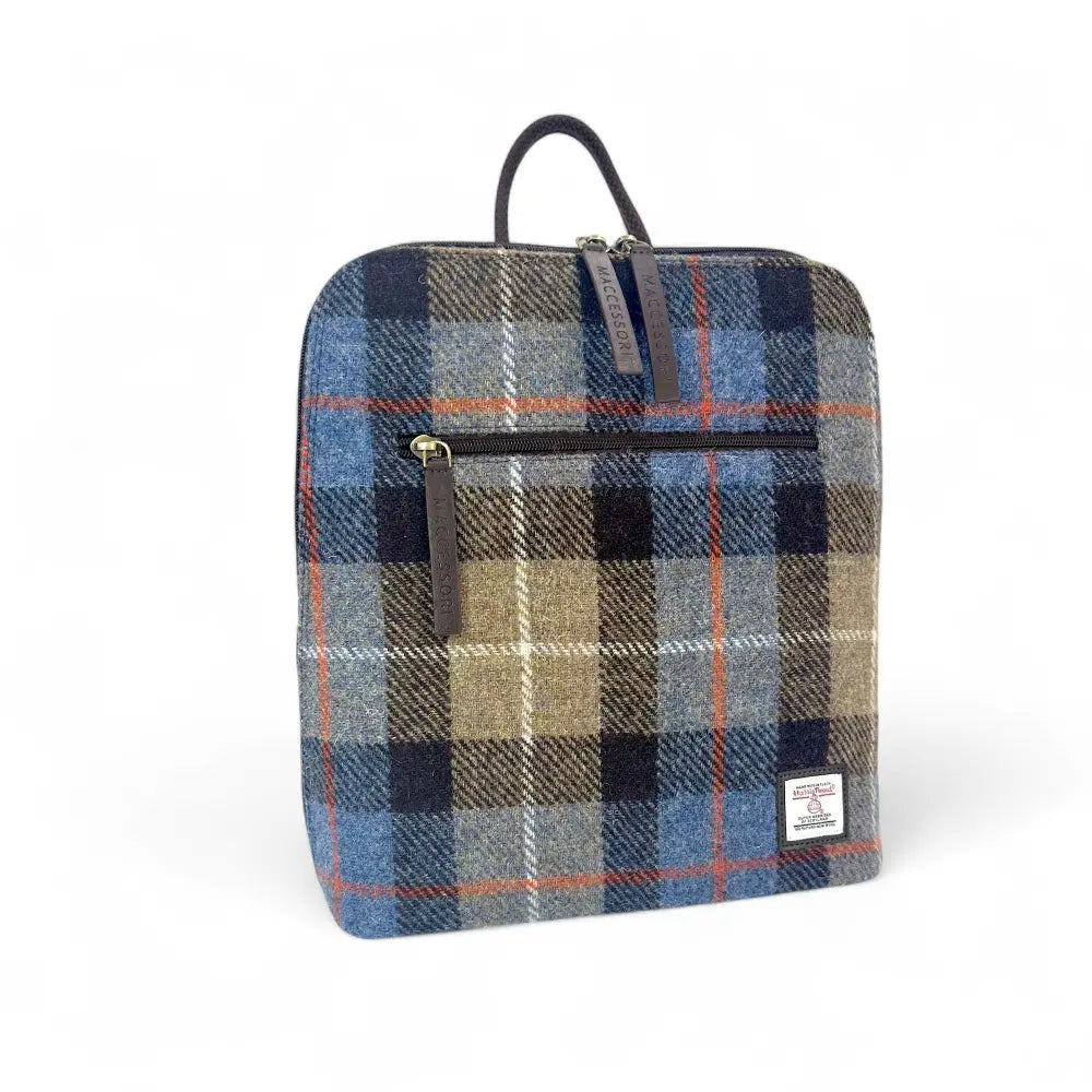 Harris Tweed backpack — stylish Scottish gift in a range of Harris Tweed colours — product detail