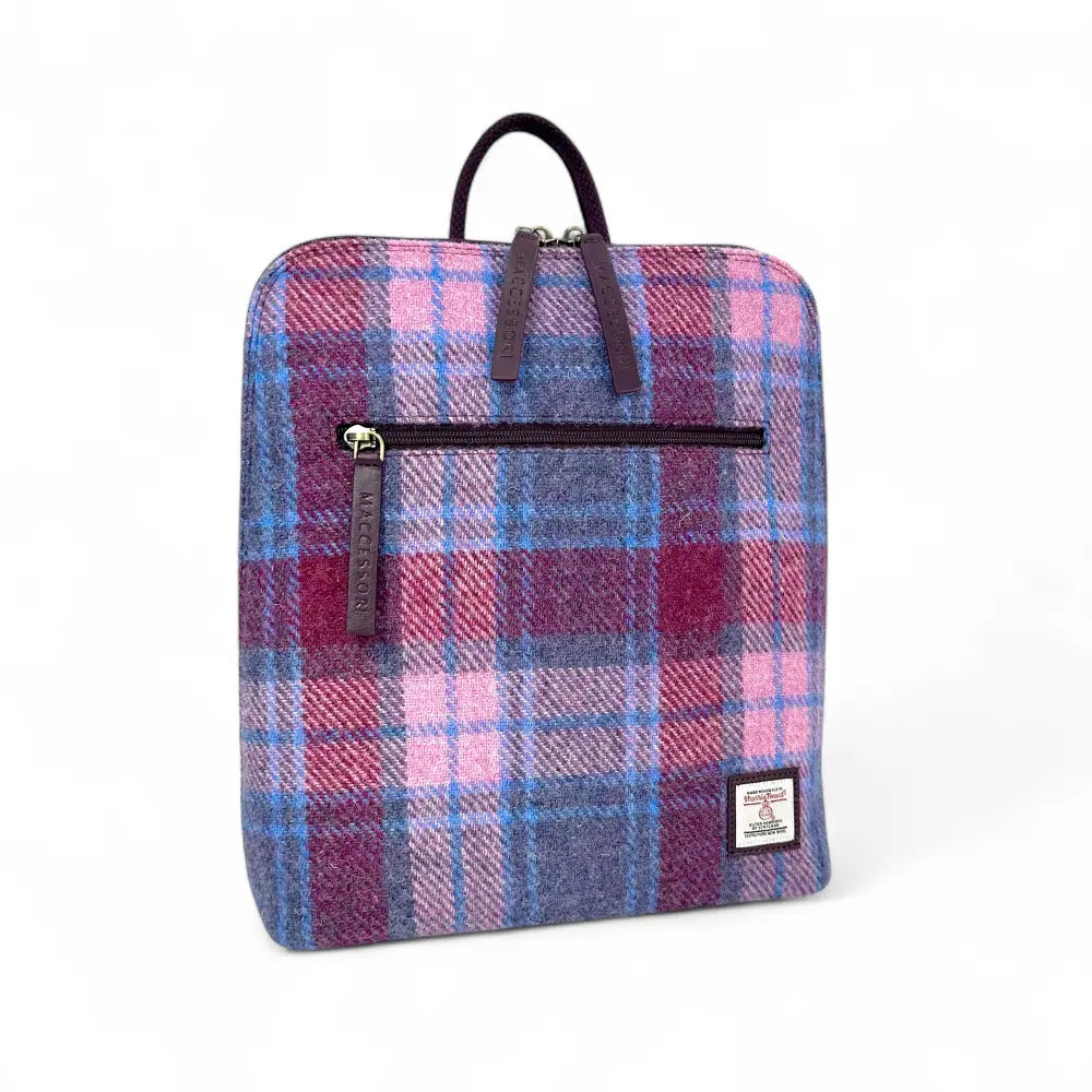 Harris Tweed backpack — stylish Scottish gift in a range of Harris Tweed colours — product view