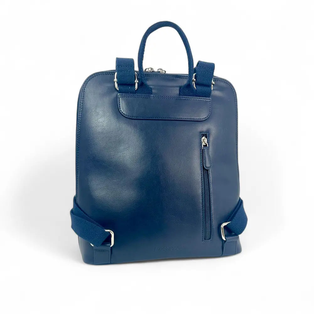 Harris Tweed backpack — stylish Scottish gift in a range of Harris Tweed colours — in use