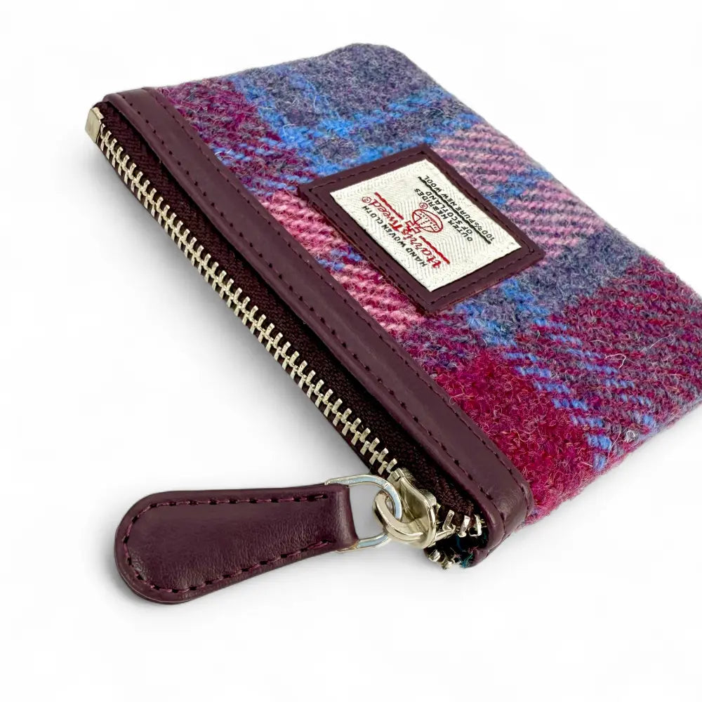 Harris Tweed coin purse — small Scottish gift in a range of Harris Tweed colours — styled product shot