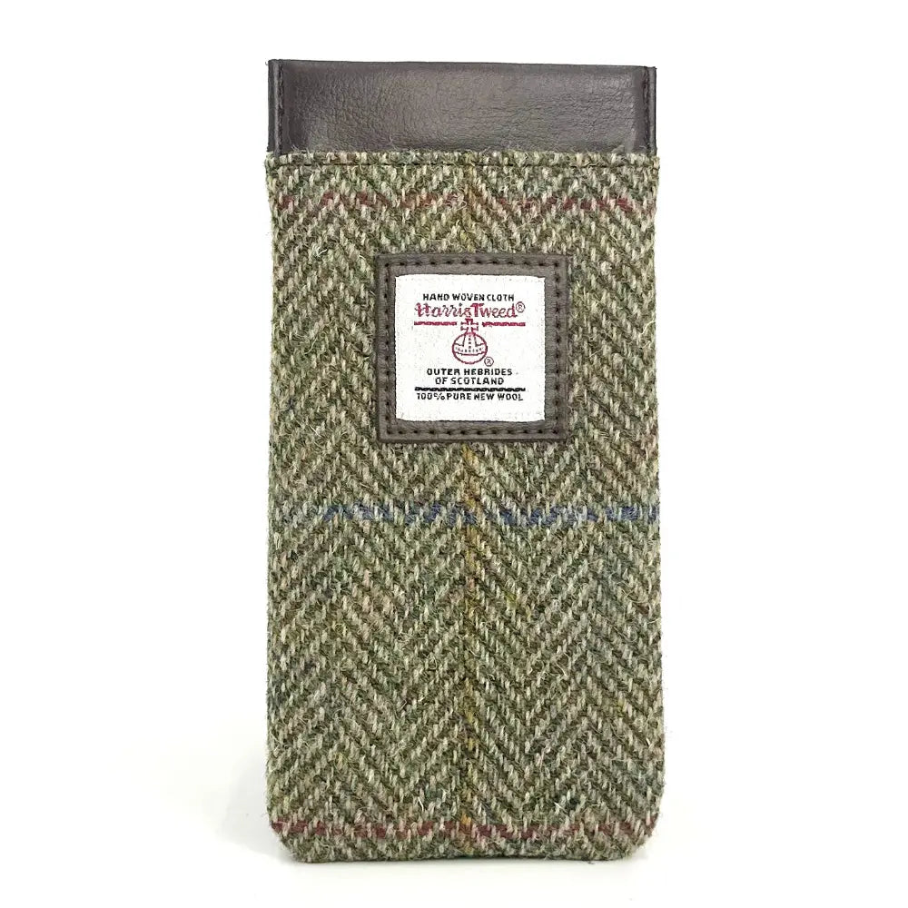 Harris Tweed glasses case — practical Scottish gift in a range of Harris Tweed colours — close-up detail