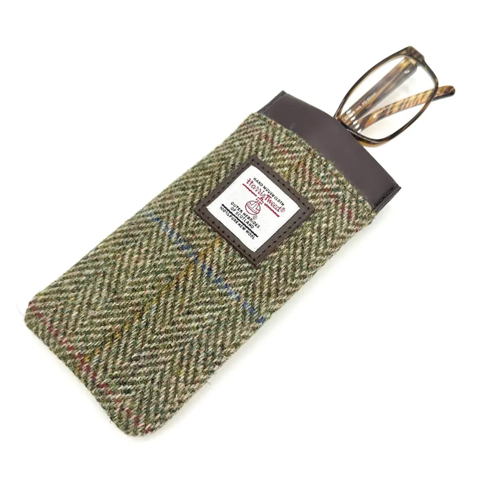 Harris Tweed glasses case — practical Scottish gift in a range of Harris Tweed colours — colour close-up
