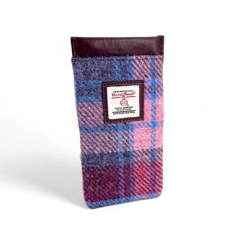 Harris Tweed glasses case — practical Scottish gift in a range of Harris Tweed colours — styled shot