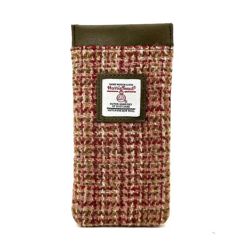 Harris Tweed glasses case — practical Scottish gift in a range of Harris Tweed colours — angle view