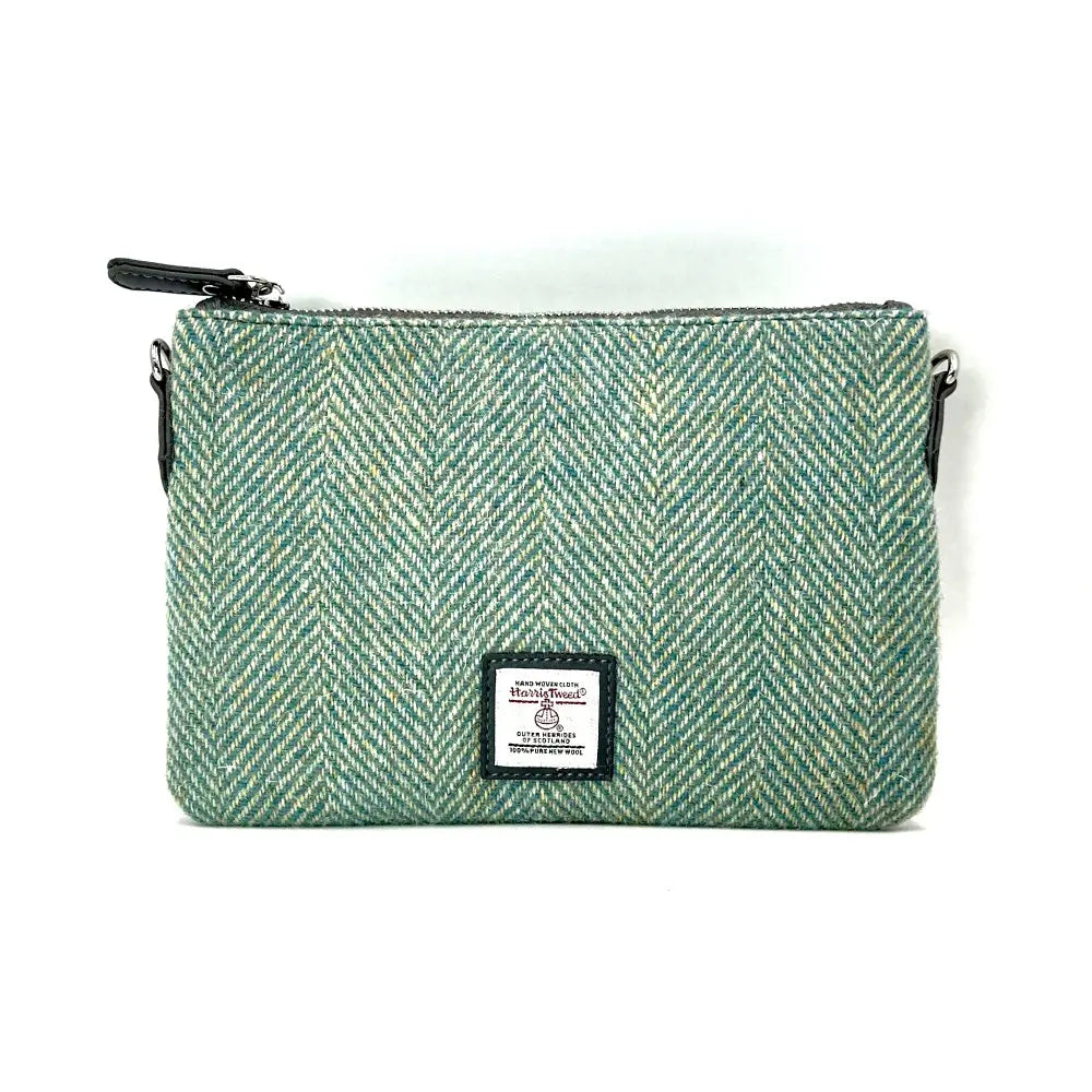 Harris Tweed zip purse bag — compact Scottish gift in a range of Harris Tweed colours — product view