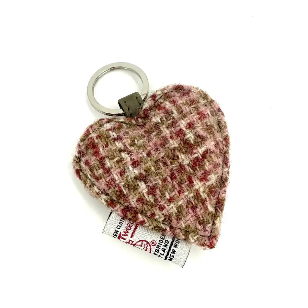 Harris Tweed heart keyring — charming Scottish gift in a range of Harris Tweed colours — product view
