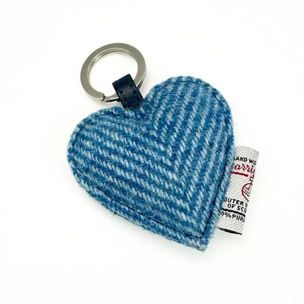 Harris Tweed heart keyring — charming Scottish gift in a range of Harris Tweed colours — colour lifestyle