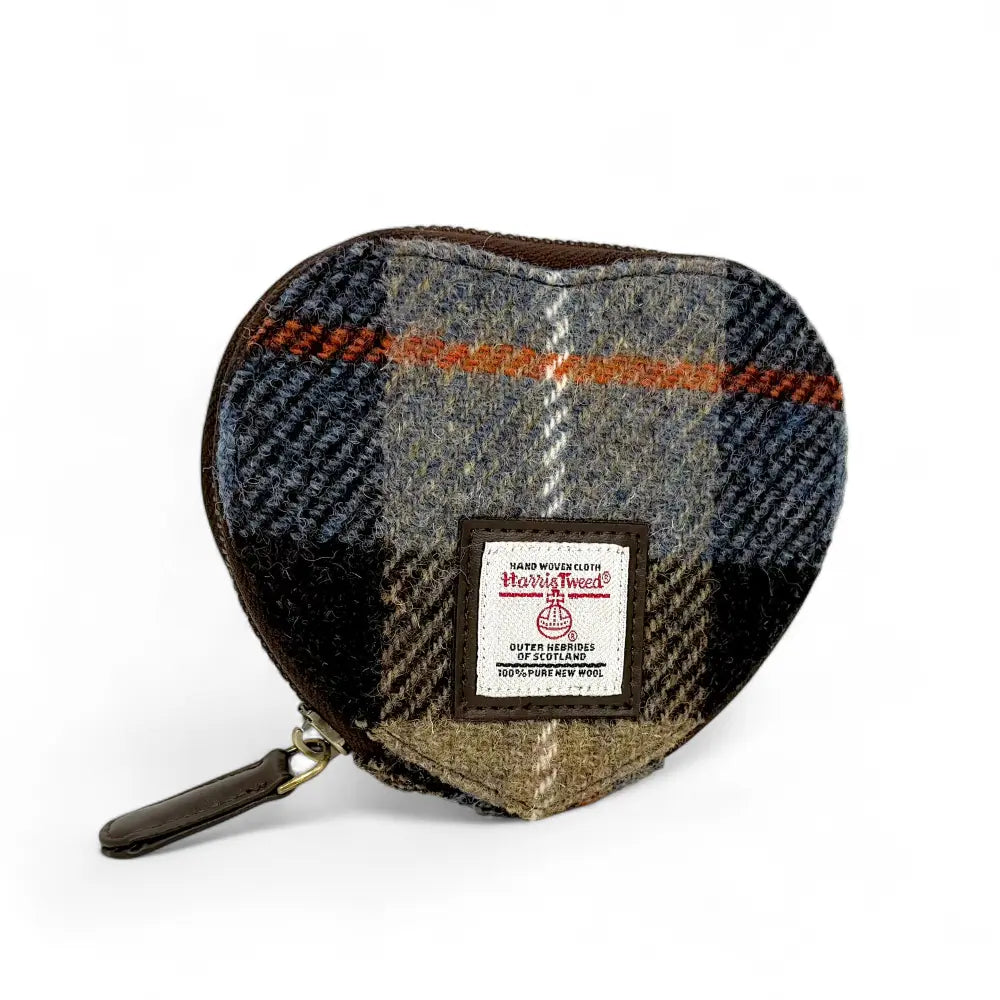 Harris Tweed heart purse — Scottish gift in a range of Harris Tweed colours — lifestyle shot