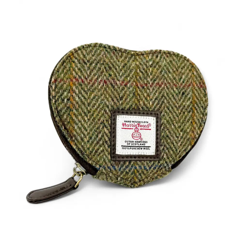 Harris Tweed heart purse — Scottish gift in a range of Harris Tweed colours — styled shot