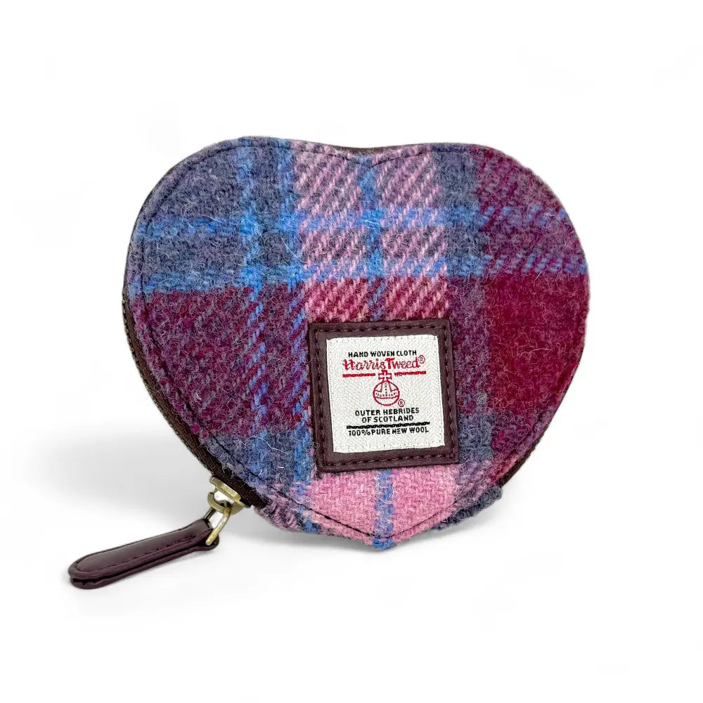 Harris Tweed heart purse — Scottish gift in a range of Harris Tweed colours — product view