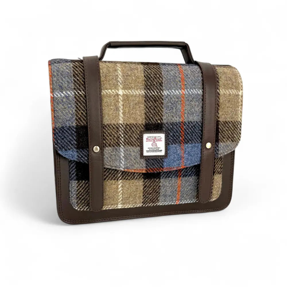 Harris Tweed ladies messenger bag — roomy Scottish gift in a range of Harris Tweed colours — styled shot