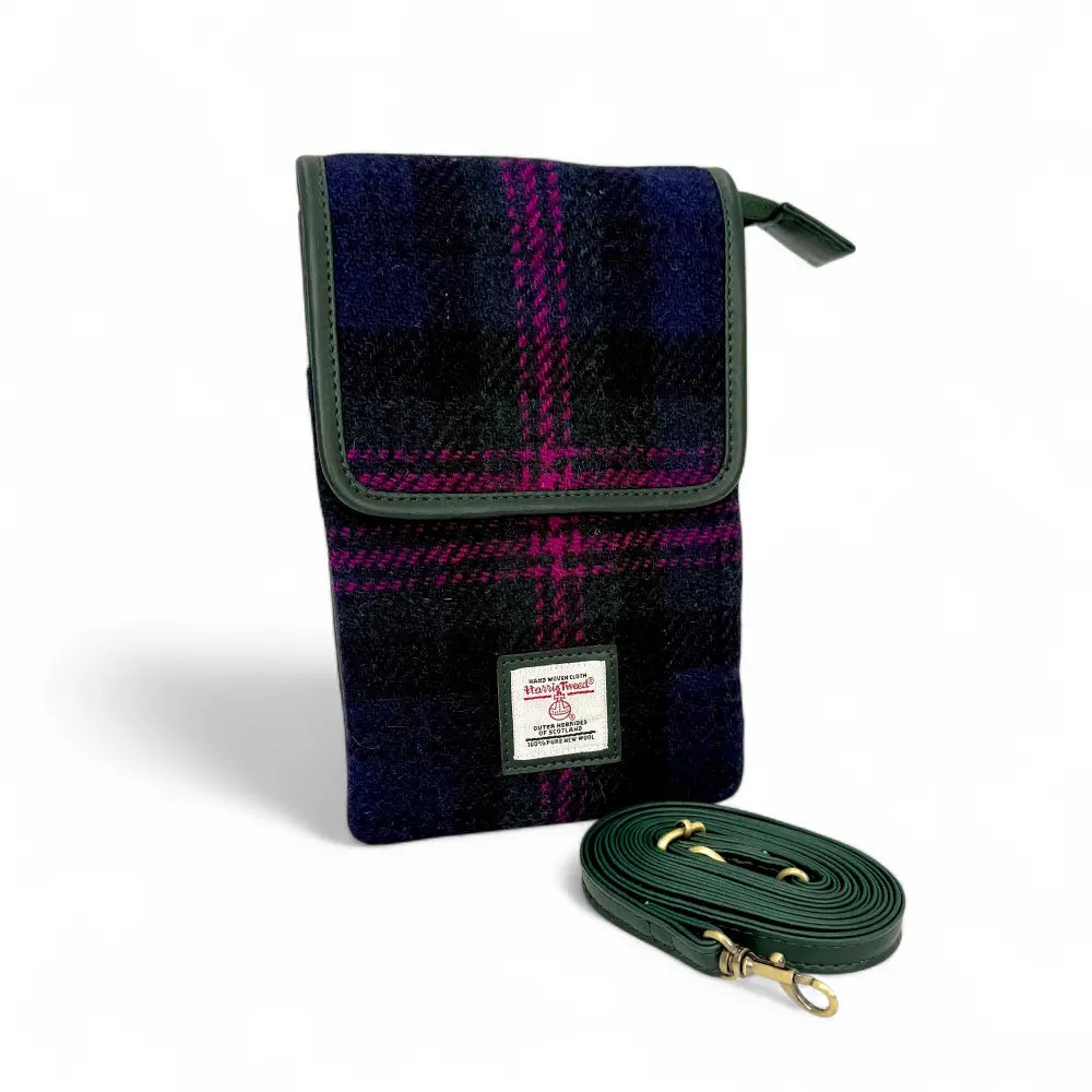 Harris Tweed mini crossbody bag — compact Scottish gift in a range of Harris Tweed colours — product view