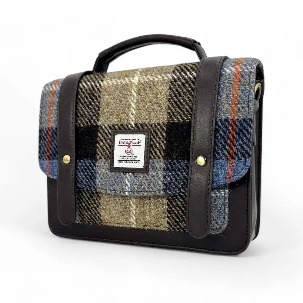 Harris Tweed mini messenger bag — everyday Scottish gift in a range of Harris Tweed colours — product detail