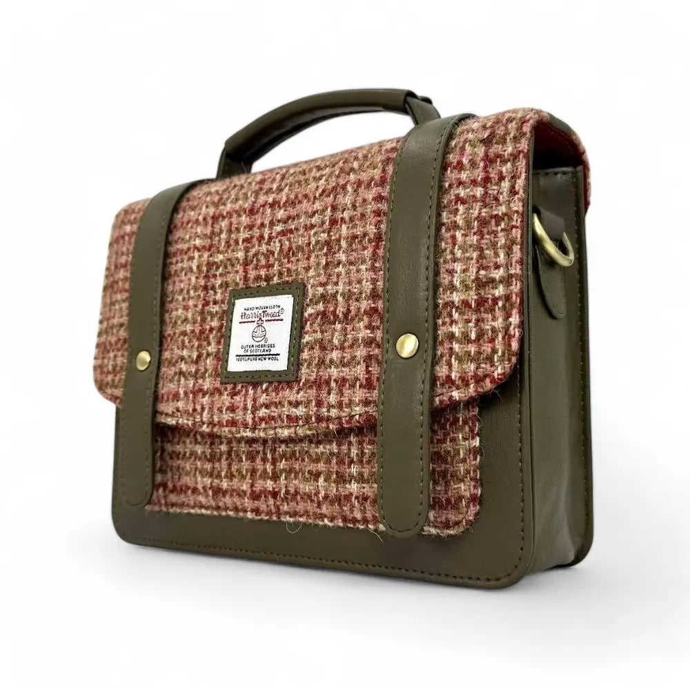 Harris Tweed mini messenger bag — everyday Scottish gift in a range of Harris Tweed colours — colour lifestyle