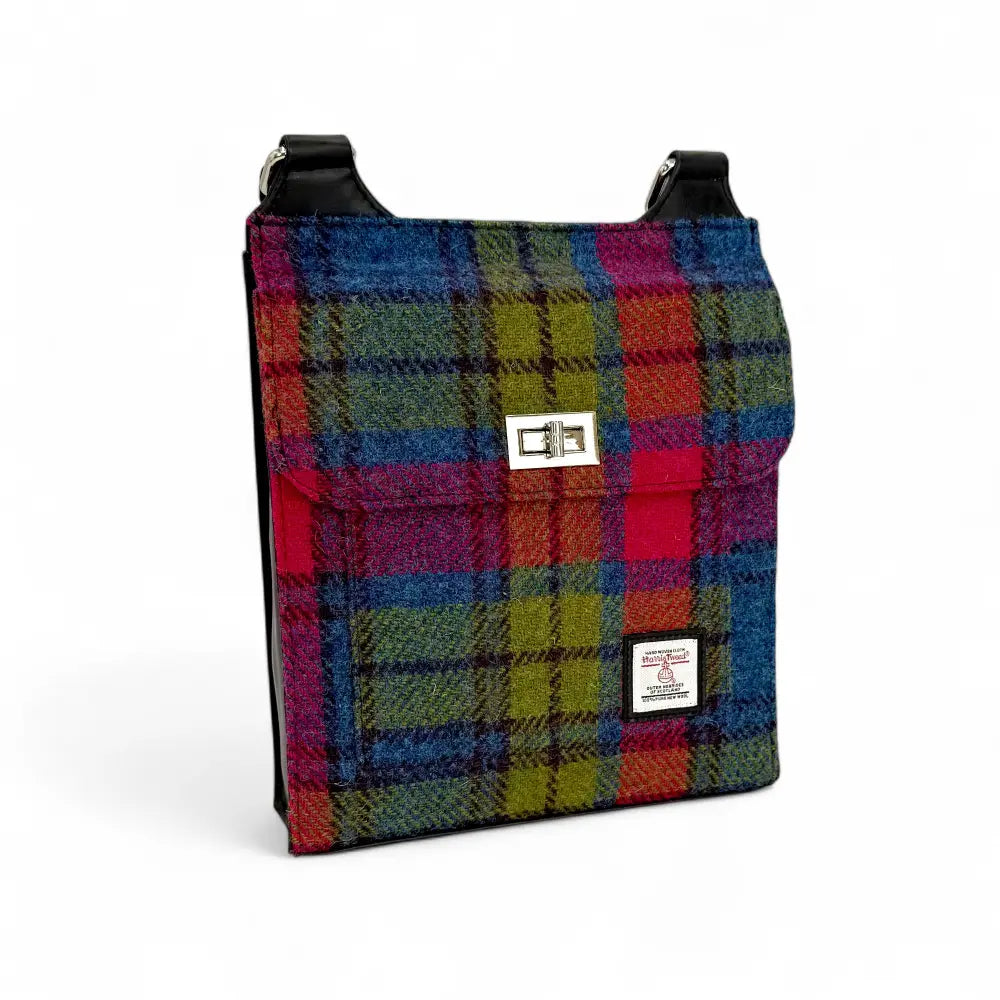 Harris Tweed satchel bag — timeless Scottish gift in a range of Harris Tweed colours — styled shot