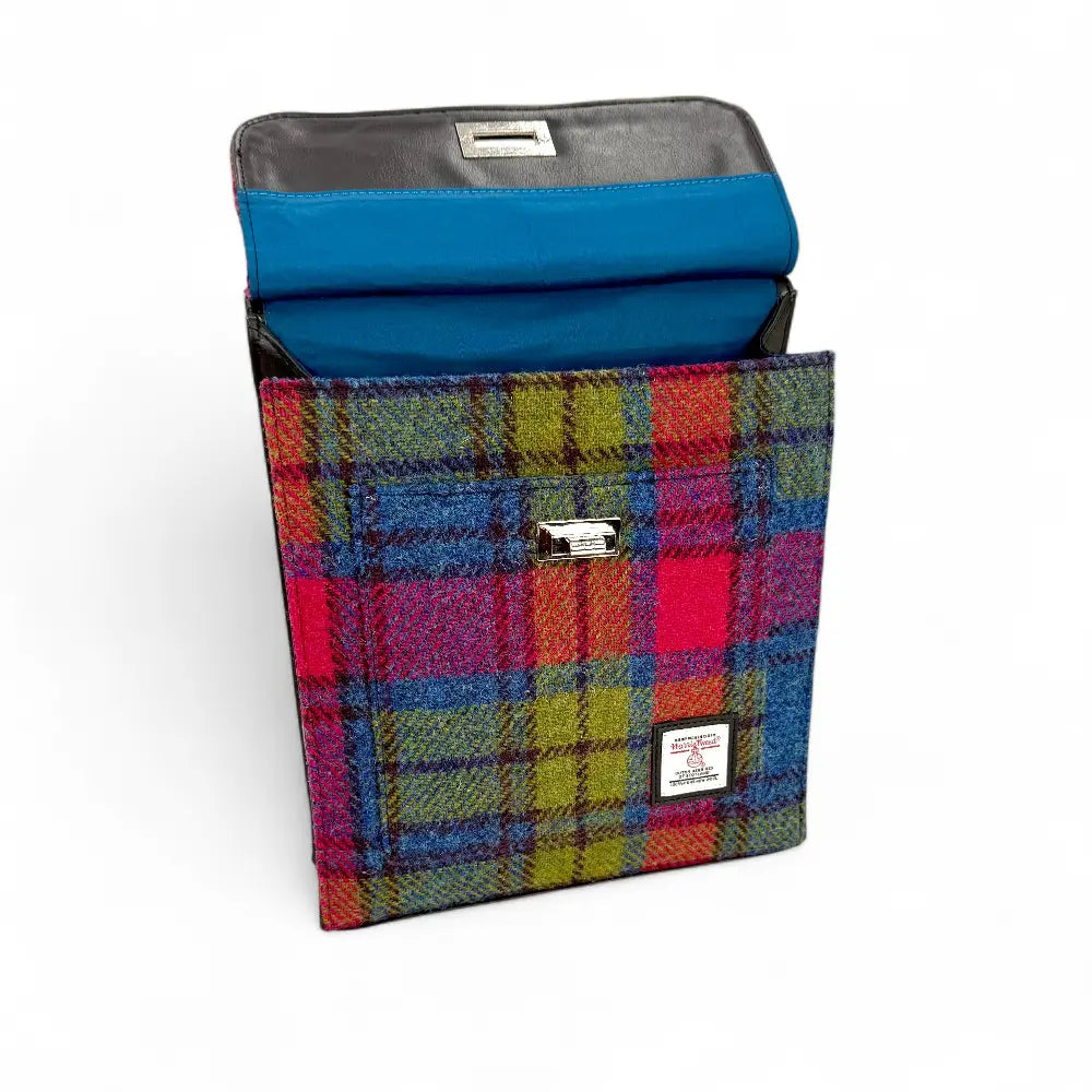 Harris Tweed satchel bag — timeless Scottish gift in a range of Harris Tweed colours — styled product shot