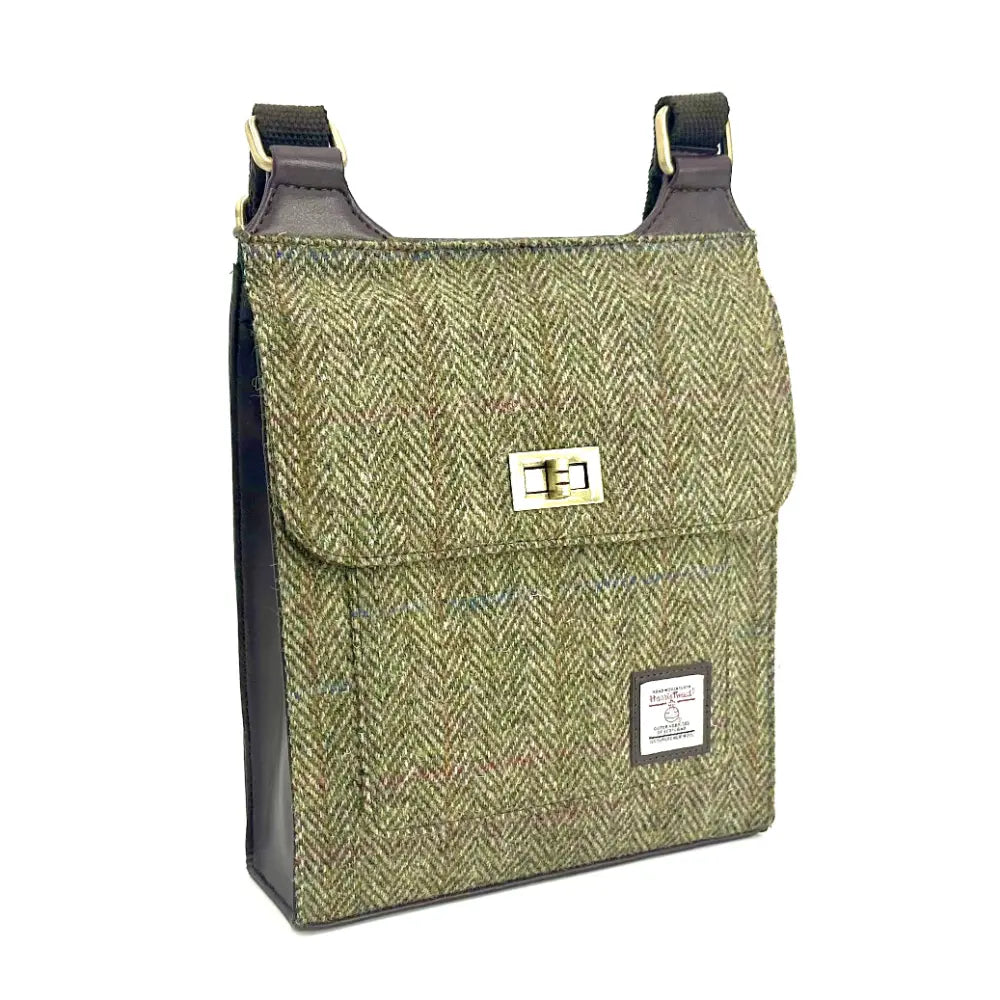 Harris Tweed satchel bag — timeless Scottish gift in a range of Harris Tweed colours — product detail