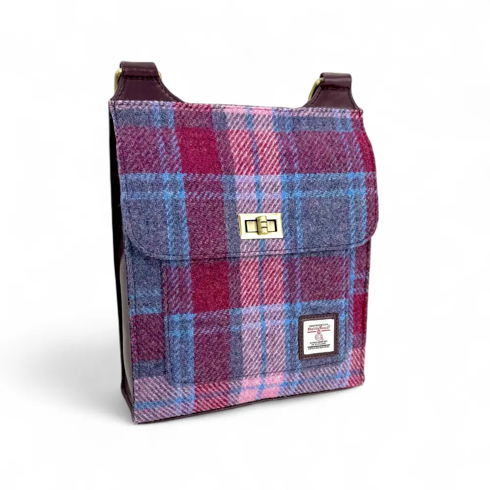 Harris Tweed satchel bag — timeless Scottish gift in a range of Harris Tweed colours — lifestyle shot