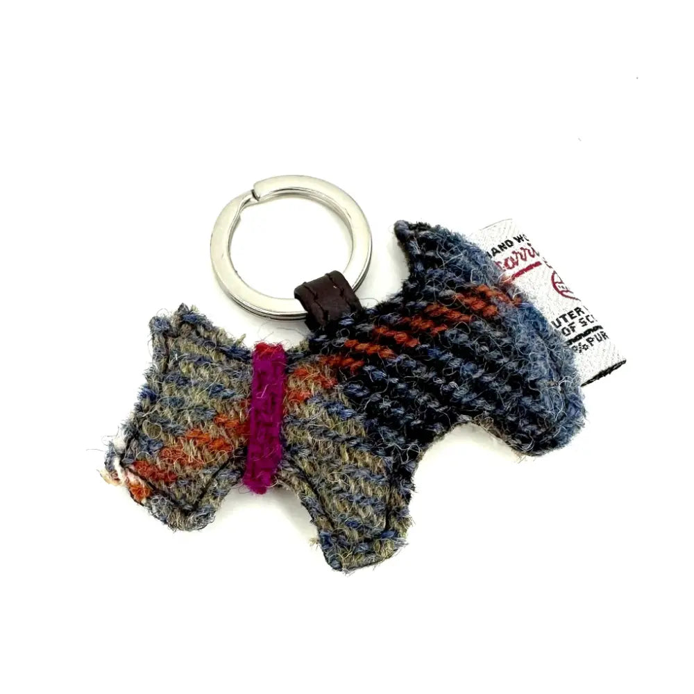 Harris Tweed Scotty dog keyring — unique Scottish gift in a range of Harris Tweed colours — lifestyle shot